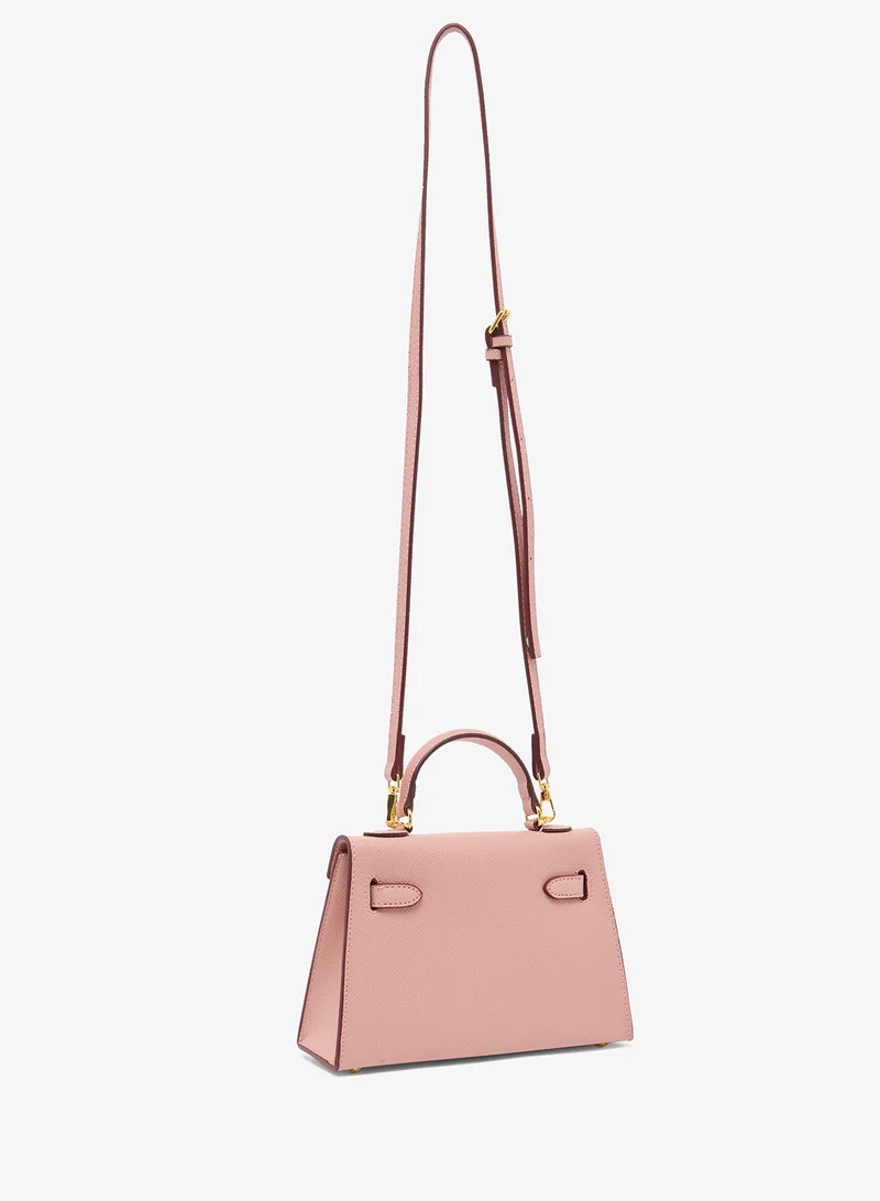 ايلا Structured Gold Accent Satchel Bag